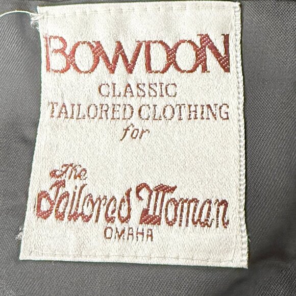 Bowdon Wool Double Breasted Blazer Women's Black Size 6 Brass Colored Buttons - Picture 10 of 10